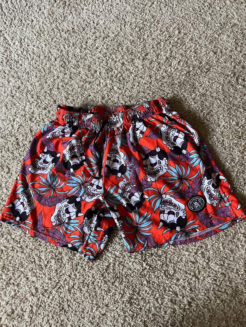 Half Sumo Collective Orange AOP Swim Trunks